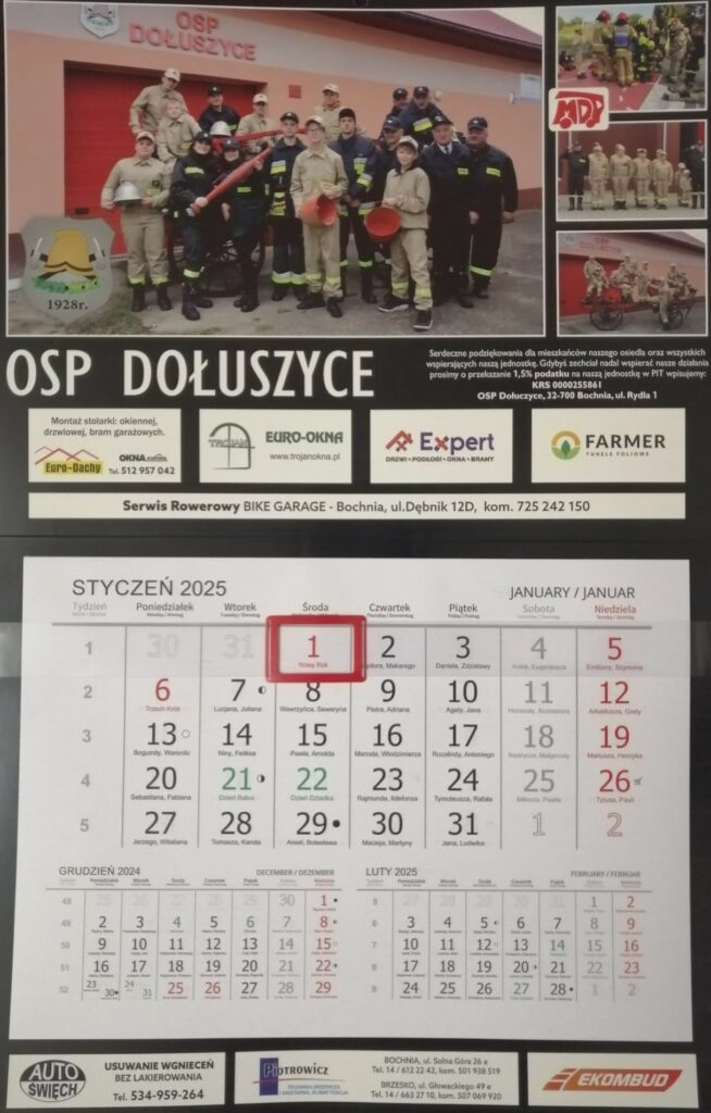 kalendarz OSP 2025